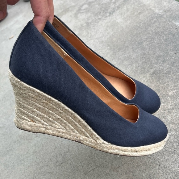 J CREW FACTORY Canvas Espadrille Wedges NWOB Size 8.5 - Picture 13 of 13